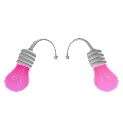 Hot pink & white LightBulb / bulb antennae