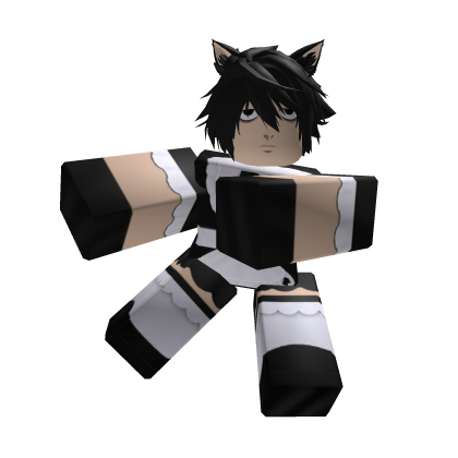 L Lawliet Maid Cat Boy Back Companion