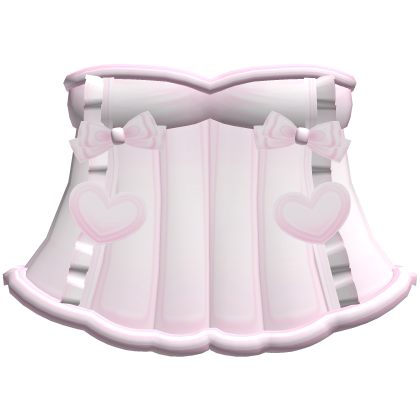 ♡ kawaii ruffled short pink dress w hearts Roblox item