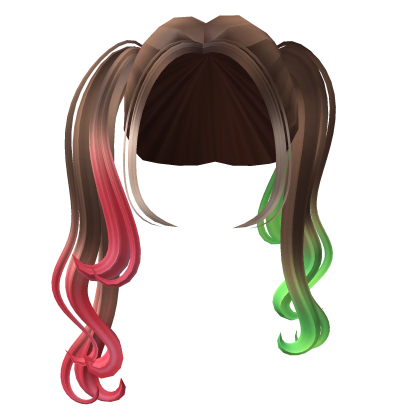 🍉Bella's Messy Long Cute Pigtails in Watermelon Roblox item