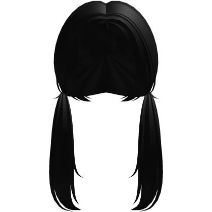 ♡ cute long anime pigtails black moe