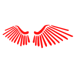 Neon Red Wings
