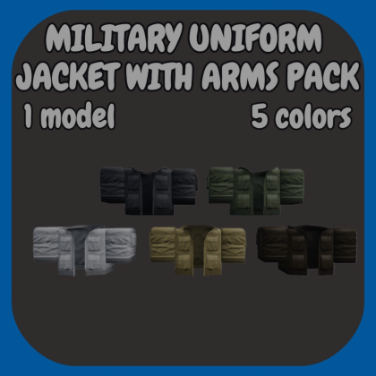 [R6] Military uniform jacket with arms