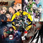 Mha, haikyuu, kakegurui, deamon slayer, hunterx2