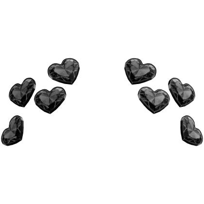 Heart Hair Clips In Black Roblox item