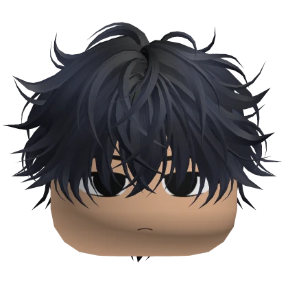 Cute Anime Boy w Fluffy Hair (Navy Blue) | Roblox Item - Rolimon's