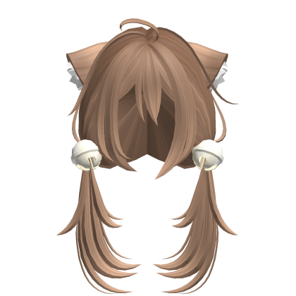 cute moe anime girl cat hair w bells ginger