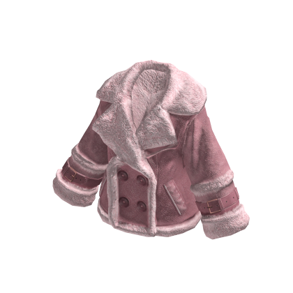 Winter Shearling Fur Collar Jacket (Pink)