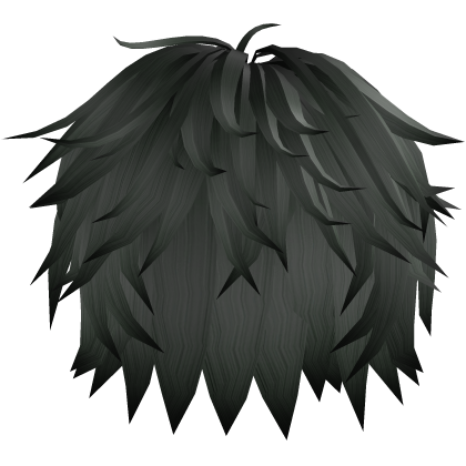 Green Fluffy Messy Layered Anime Hair 