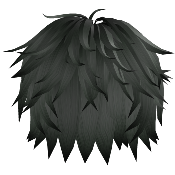 Green Fluffy Messy Layered Anime Hair 