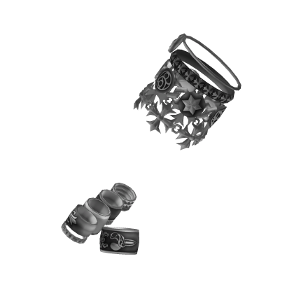 Chrome Hearts Bracelet with Chrome Rings