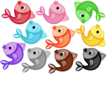 The Colorful Fishy Squad!!