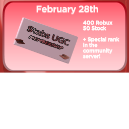 Stab's UGC Membership Card