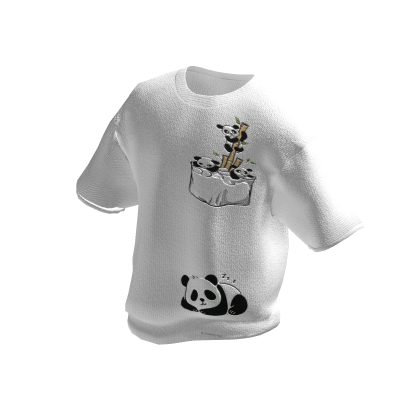 MOG - White Oversized Panda T-Shirt