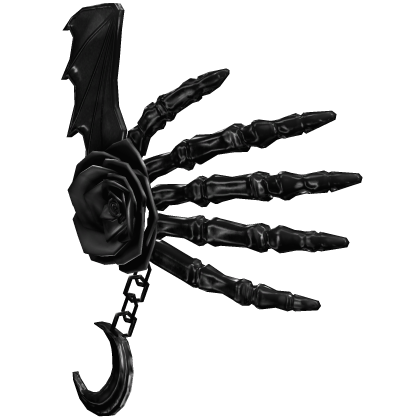 Vampiric Scary Skeleton Rose Hand