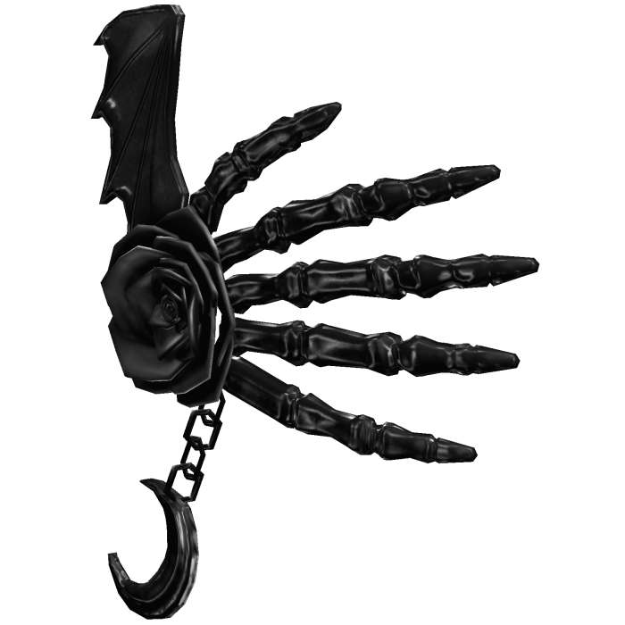 Vampiric Scary Skeleton Rose Hand