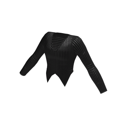 Triangle Hem Top (Black Leather)