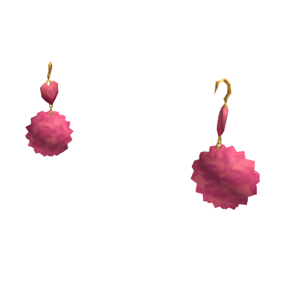 Fluffy Heart Earrings