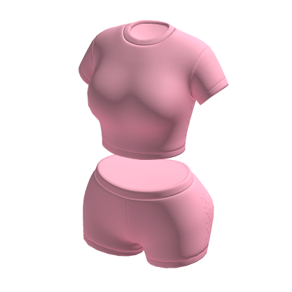 Girl Crop Top & Shorts Pink thumbnail