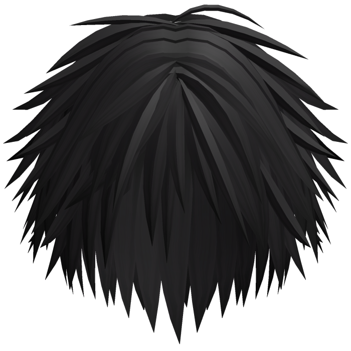 Messy Spiky Emo Boy Hair (Black)