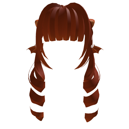 Cute Vampire Bat Girl Brown Drill Curl hair Roblox item