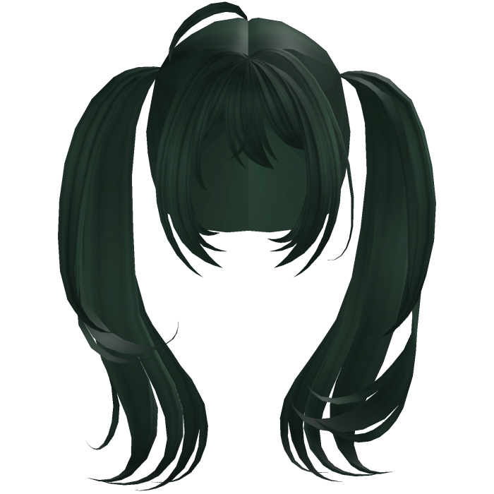 Dark green Big long anime tails egirl cute kawaii