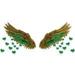 St Patricks Day Lucky Hearts Wings