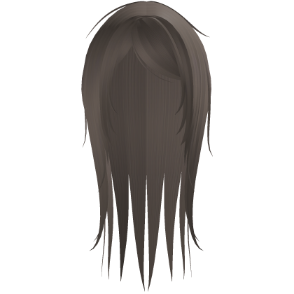 Soft Brown Emo Side Swept Messy Long Hair Roblox item