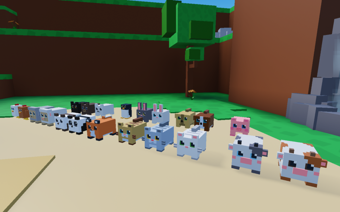 Low Poly Cube Animals preview 3