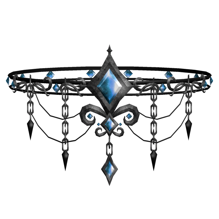 Blue Halloween Gothic Gemstone Choker