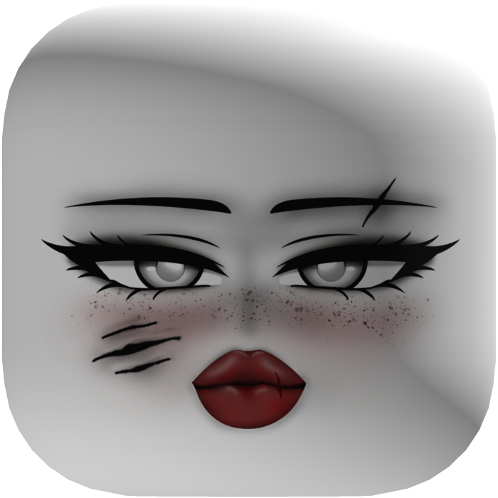 Ghost Girl Scar Halloween Makeup Face 🎃