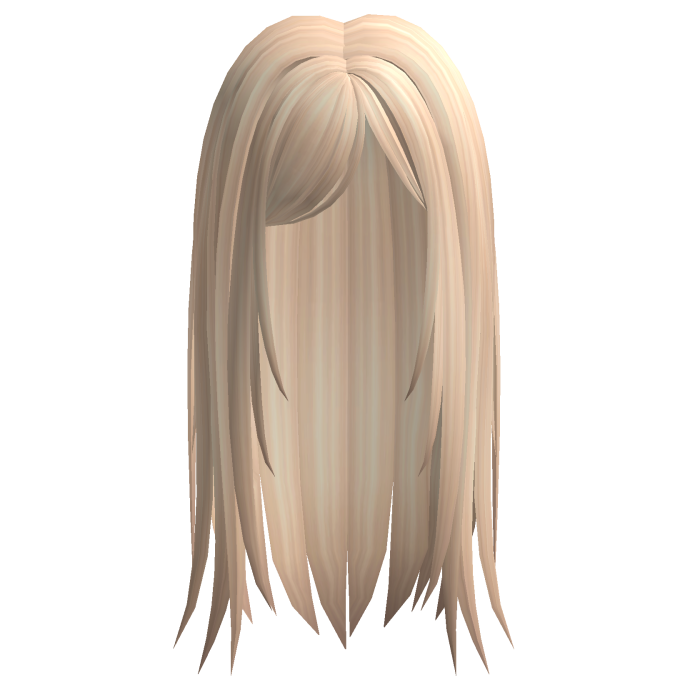 Long Blonde Hair Side Bangs
