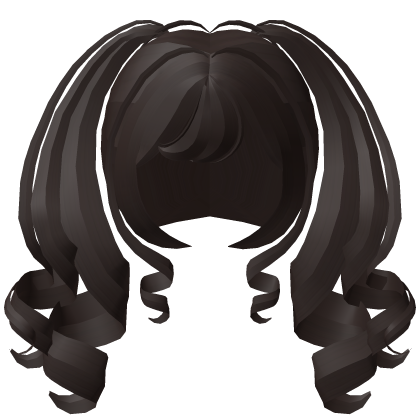 ♡ curly cute big high tweencore pigtails brown  Roblox item