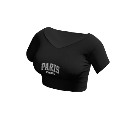 Black Paris Crop Top thumbnail