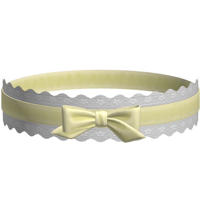 Yellow Ruffled Choker Cute Kawaii Bow Collar 3.0