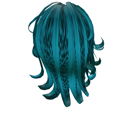 Gyaru Bouncy Layered Curls Cyan Cheetah