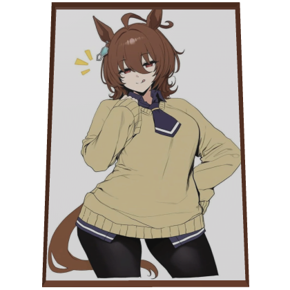 Agnes Tachyon Cute Anime Girl Cape
