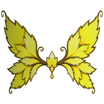 Enchanted Fairy Crystal Leaf Wings (Yellow) Roblox item
