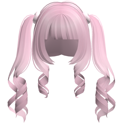 curly cute jirai kei pink hime pigtails Roblox item