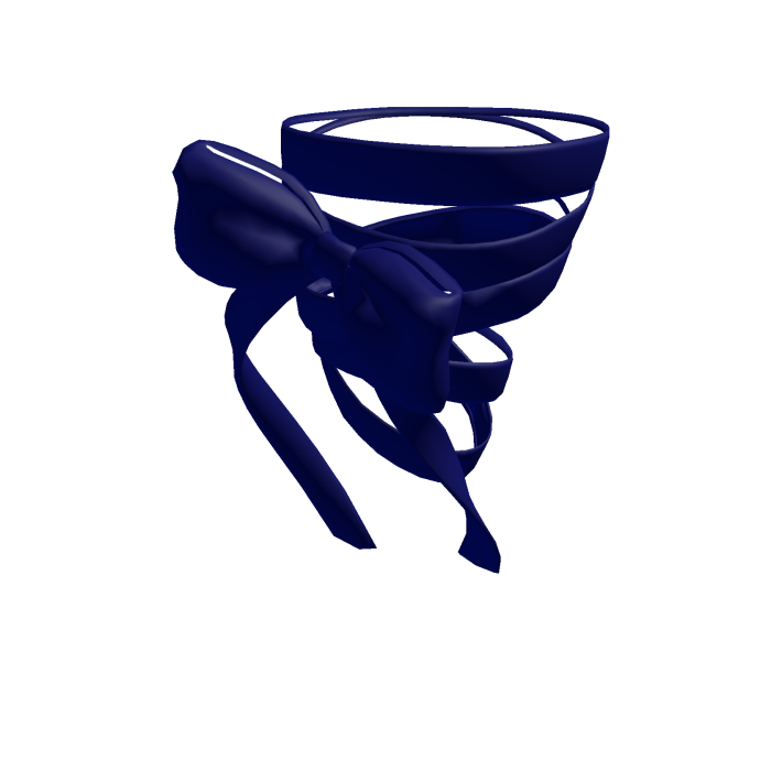 navy blue silk bow twisted (korblox)