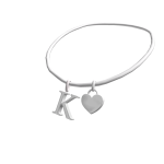 3.0 Initial Necklace: K (Silver)