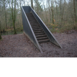 The stairs in the woods