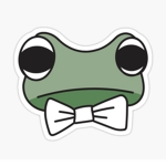 Froggy with a bow tie army