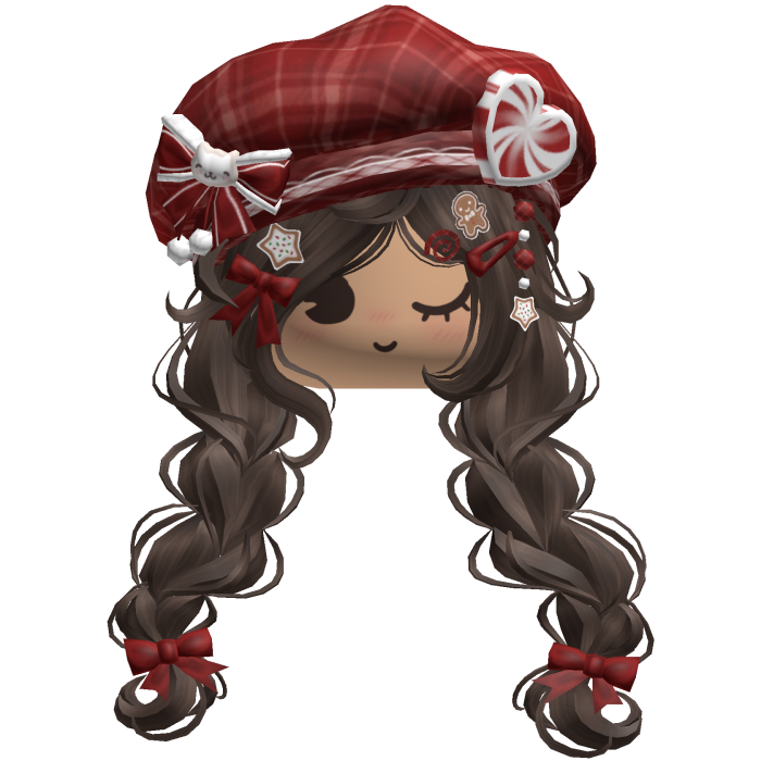 ♡ Christmas Preppy Holiday Braids (Brown)