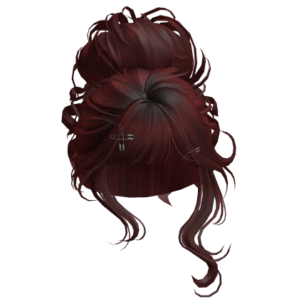 Elegant Princess Wispy Bun (Dark Red)