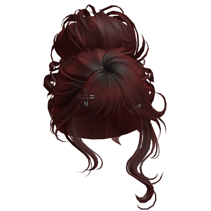 Elegant Princess Wispy Bun (Dark Red)