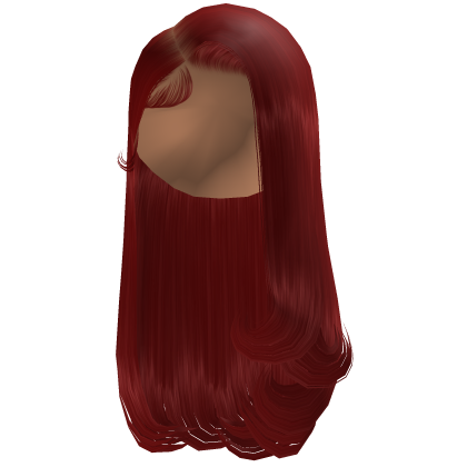 Deep Side Part Curled up Ends [Red]
