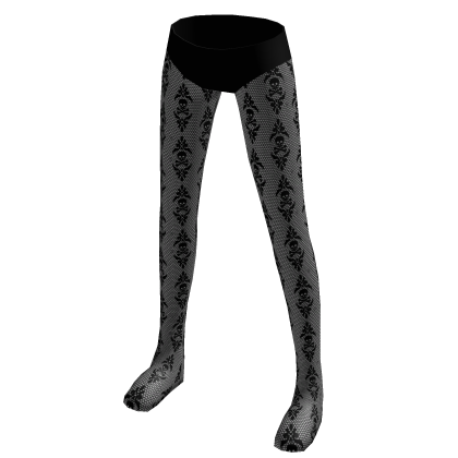 ✅Black Goth✅ Skull Halloween Tights thumbnail