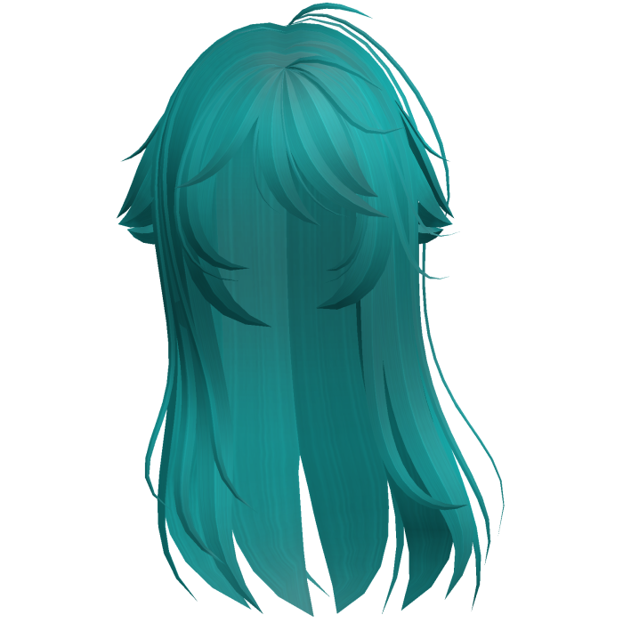Light Teal Shy Moe Cat Girl Windy Whispy Hair