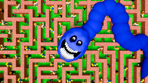 Survive 100 Days in Worm Maze